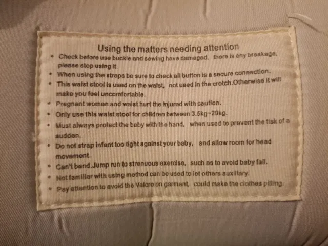 Portabebés asiento ergonómico