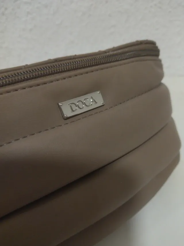 Riñonera piel/polipiel marrón sin estrenar