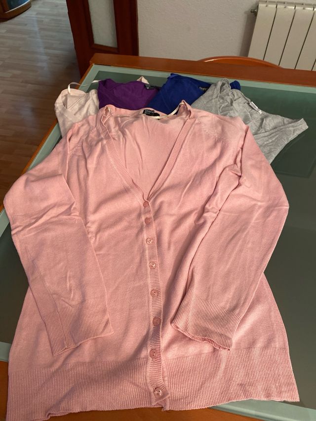 Lote 5 chaquetas punto Blanco y SuiteBlanco Talla