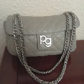 Bolso Purificación García Piel Beige/Gris