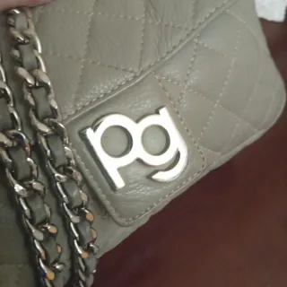 Bolso Purificación García Piel Beige/Gris