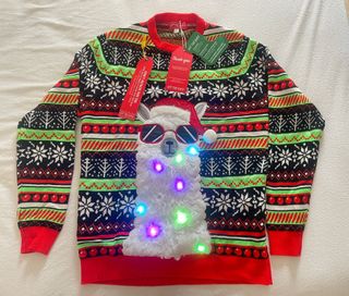 Navidad Jersey Con Luces Suéter Unisex Festivo