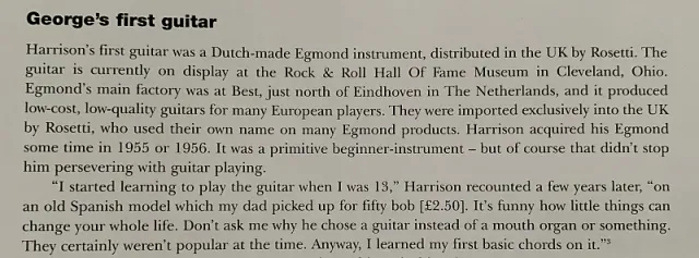 Guitarra Egmon Toledo 1957 La primera de Harrison.