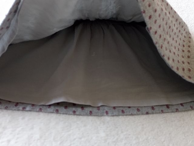 Vestido Zara Baby gris estampado granate