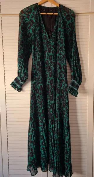 Vestido largo Sfera verde y negro Talla L