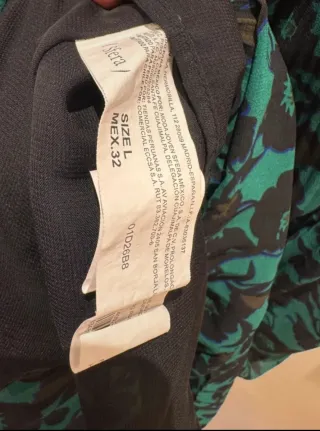 Vestido largo Sfera verde y negro Talla L