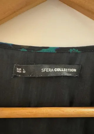 Vestido largo Sfera verde y negro Talla L