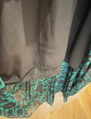 Vestido largo Sfera verde y negro Talla L