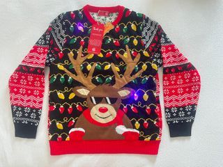 Suéter Navidad Jersey Con Luces Unisex Festivo