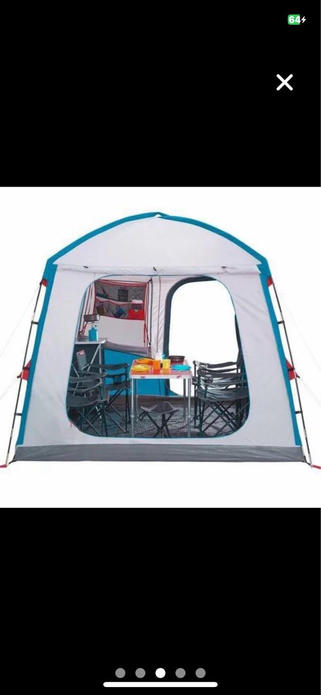 Tienda de campaña cocina.