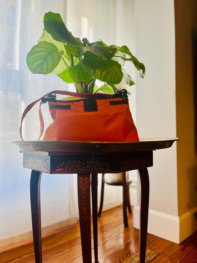 Bolso LAMARTHÉ Nylon Naranja y Marrón