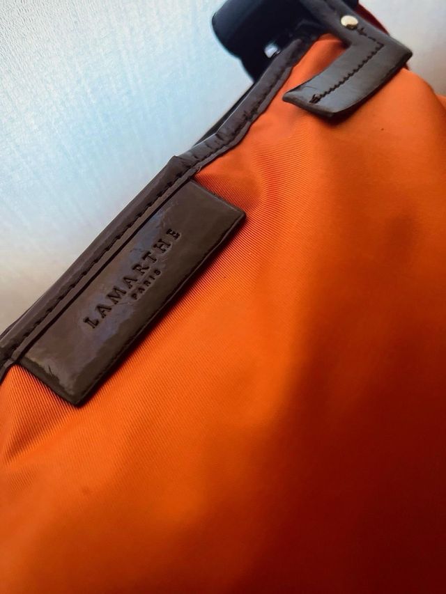 Bolso LAMARTHÉ Nylon Naranja y Marrón