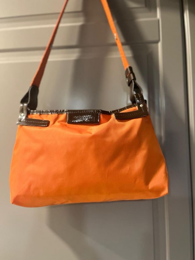 Bolso LAMARTHÉ Nylon Naranja y Marrón