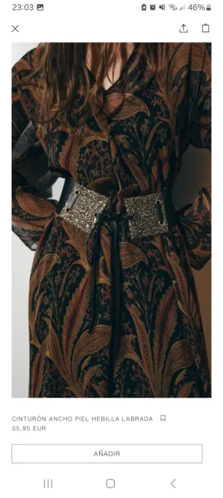 Vestido largo  foulard paisley de Zara Collection