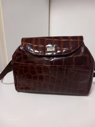 Borsa gianfranco ferre marrone effetto coccodrillo