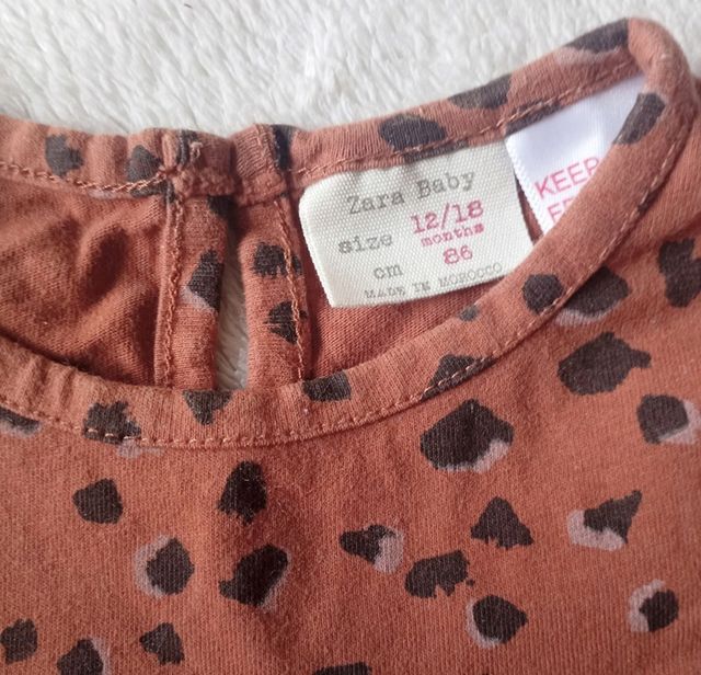Vestido Zara Baby estampado manga larga