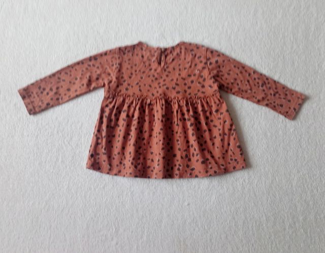 Vestido Zara Baby estampado manga larga