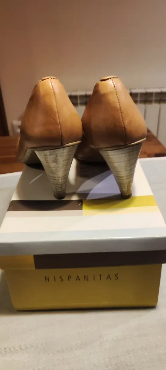 Zapatos Hispanitas Talla 38 Tacón Peep Toe