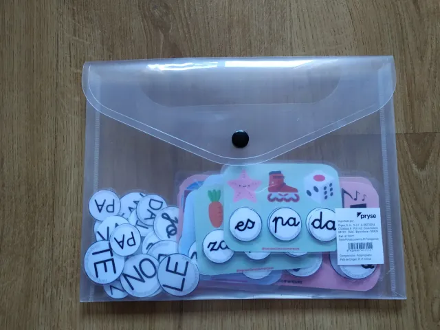 Juego de conciencia fonológica sílabas y palabras