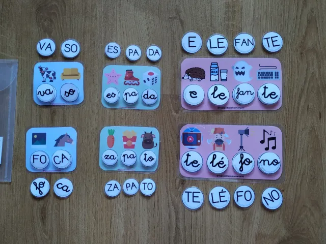 Juego de conciencia fonológica sílabas y palabras