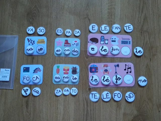 Juego de conciencia fonológica sílabas y palabras