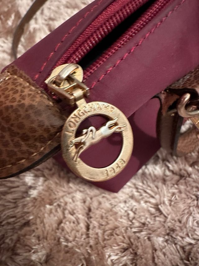 Bolso Longchamp Mini granate 