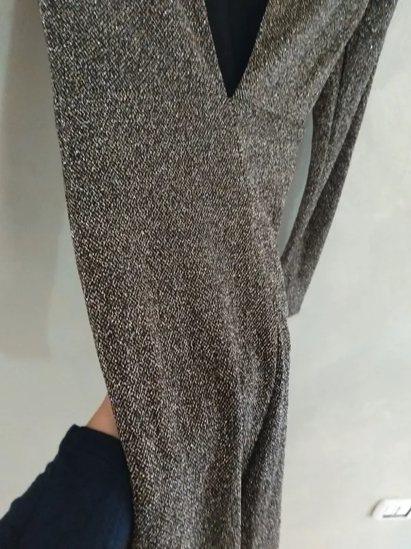 Vestito grigio-argento scintillante