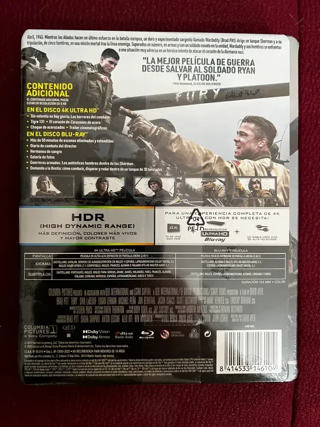 Corazones de Acero Steelbook 4K + Blu-ray