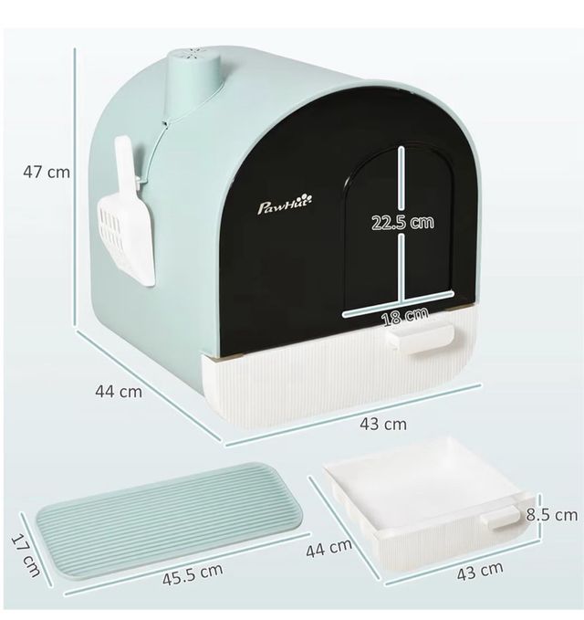 Arenero para gatos PawHut