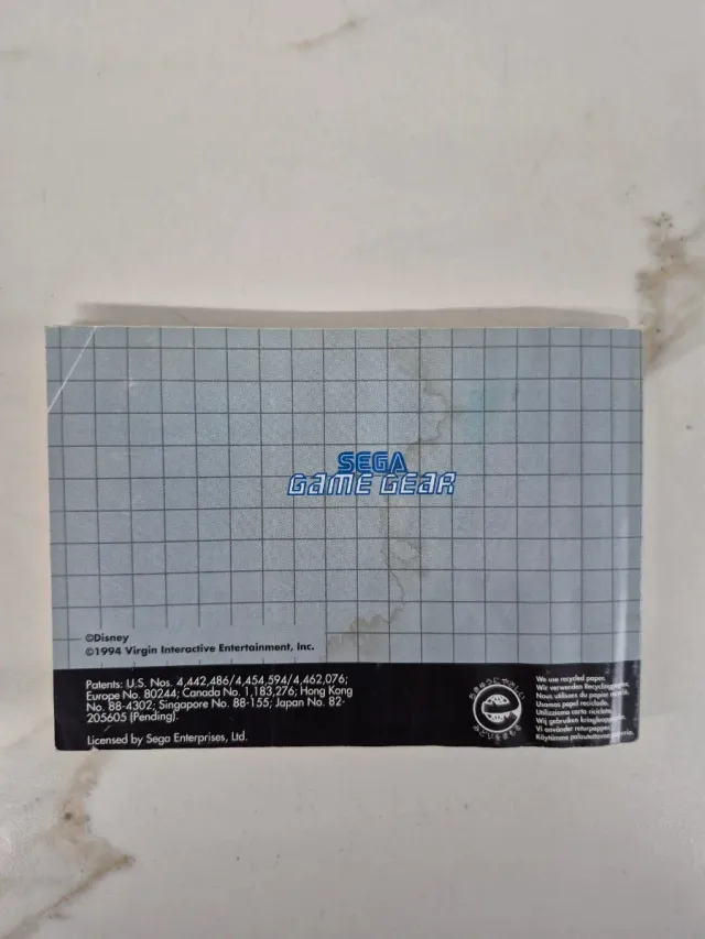 Manual El Rey León Sega Game Gear