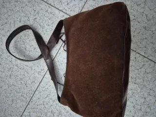 Borsa marrone con frange