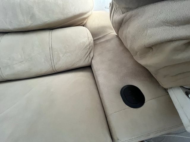 Sofá chaiselongue motorizado 2 plazas-color beig