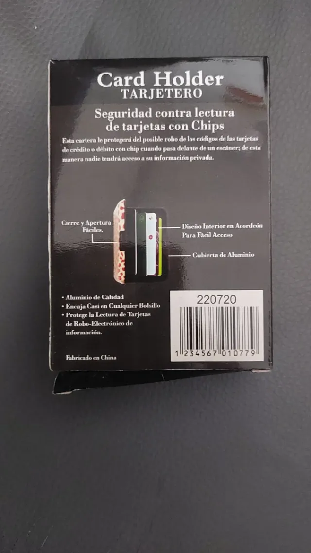 Portatarjetas Seguridad RFID Tarjetero