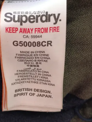 Parka Superdry verde militar talla L