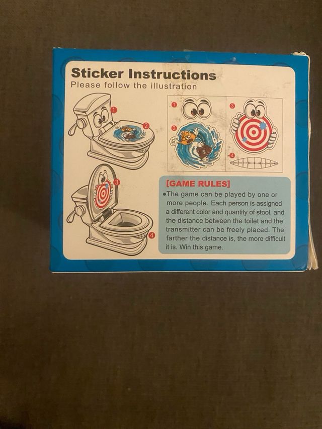 Gioco divertente scatola prodotto lista