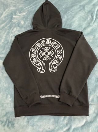 Felpa Chrome Hearts nera con logo
