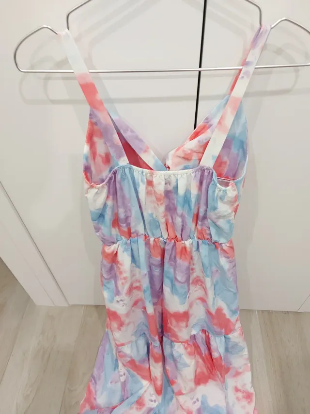 Vestido largo estampado.