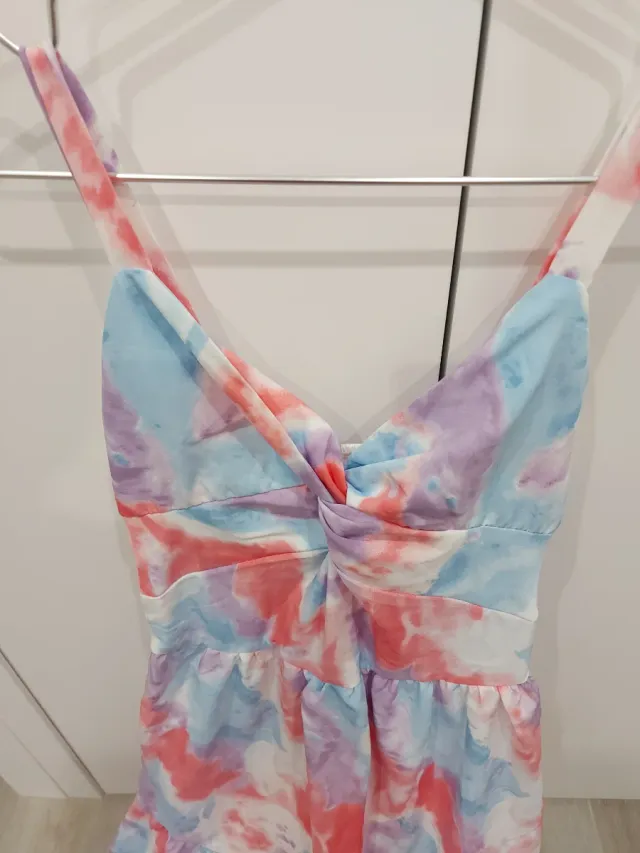 Vestido largo estampado.