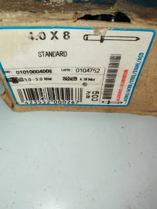 Remaches ciegos Bralo vários tamanhos