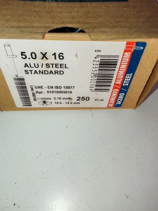 Remaches ciegos Bralo vários tamanhos