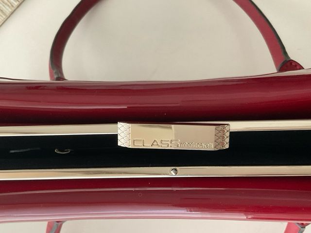 Bolso Charol Roberto Cavalli Rojo