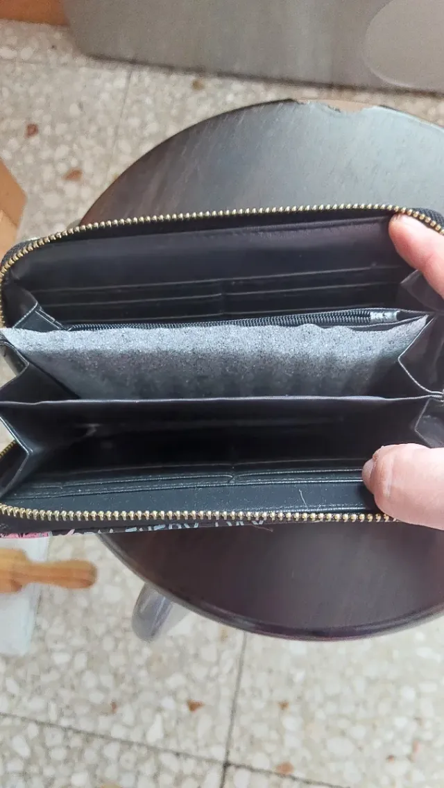 Cartera monedero con estampado étnico desigual