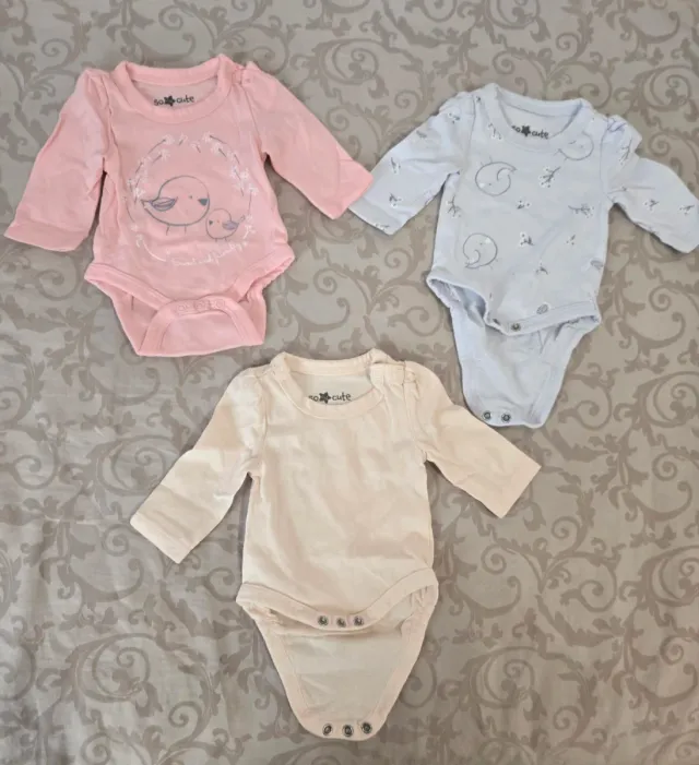 Confezione da 5 body a manica lunga per neonati, taglia 0