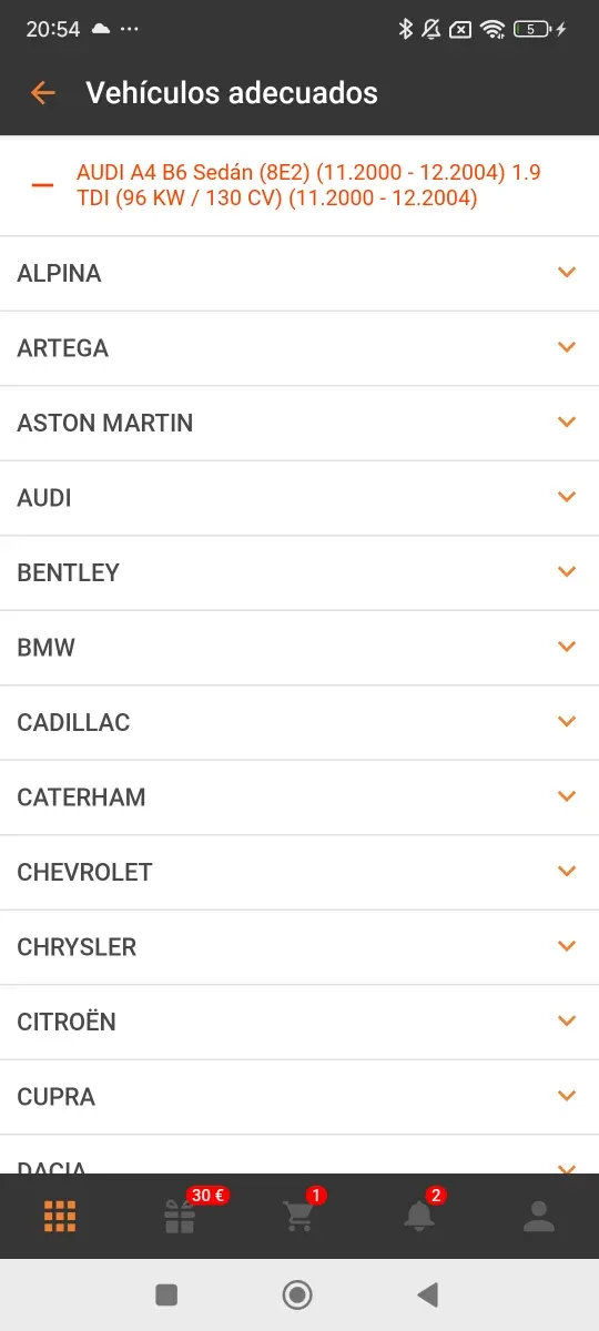 100 retenes de válvulas Payen PA5041