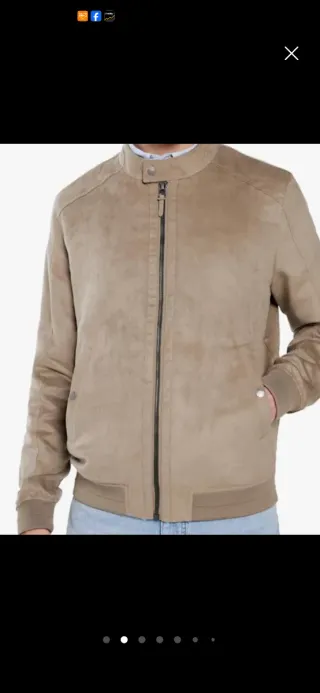 Cazadora bomber hombre beige