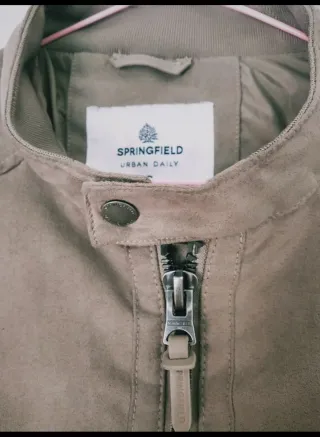 Cazadora bomber hombre beige