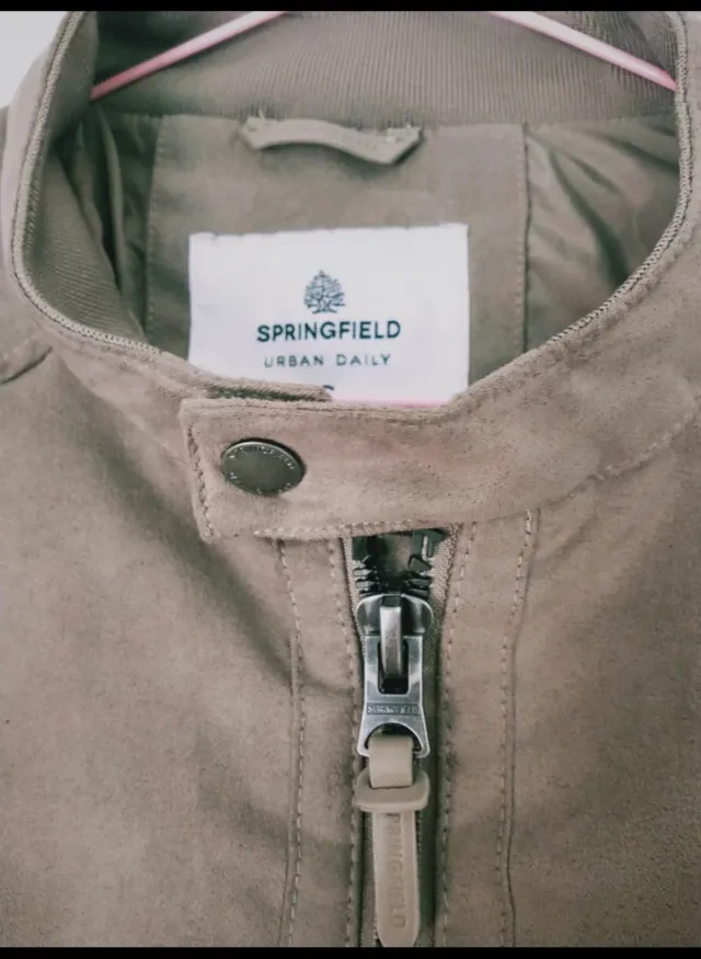 Cazadora bomber hombre beige