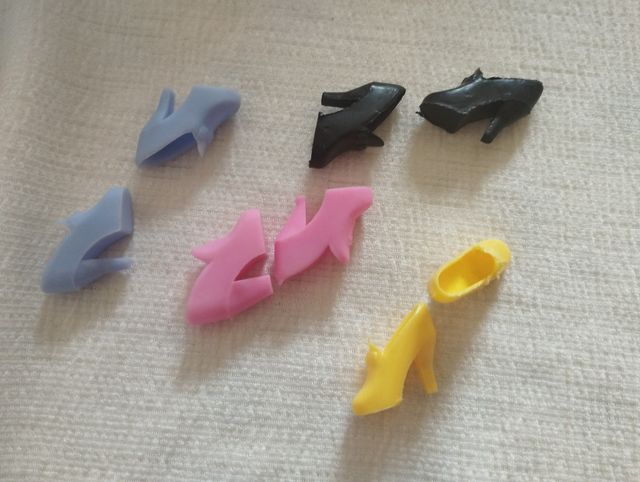 Lote 8 Zapatos Muñeca Barbie Años 80