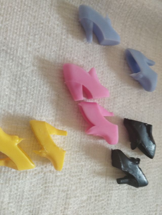 Lote 8 Zapatos Muñeca Barbie Años 80