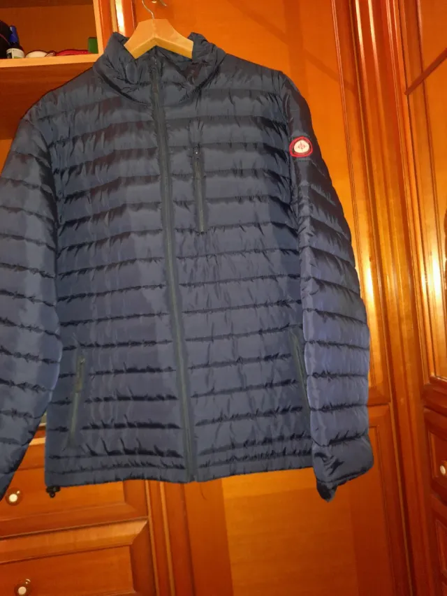 Chaqueta acolchada azul marino hombre
